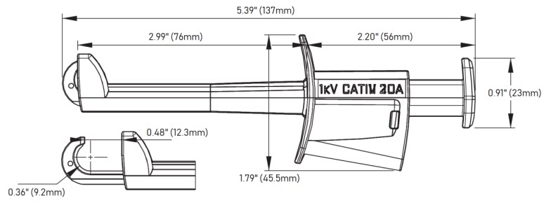 Mechanical Drawing - Pomona Electronics 73103 Maxigrabber® Hooks